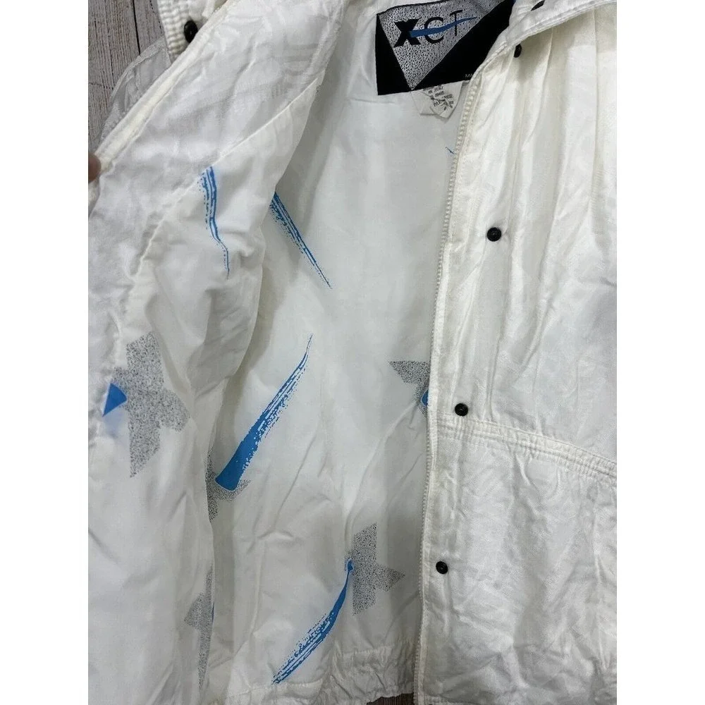 Vtg 90s Roffe XCT Ski Jacket by XCT Women Sz 8 White Thinsulate USA‎ Gorpcore